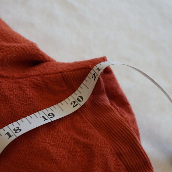 Parsley & Sage Rust Orange Embroidered Button Down Blouse Boho Western Long Slee - Picture 10 of 12